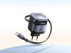 Il nuovo caricatore Nexode 45W USB-C di Ugreen (nella foto) ha un cavo retrattile. (Fonte: Ugreen)