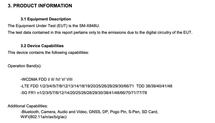 Documenti FCC relativi a un tablet Samsung di prossima uscita.