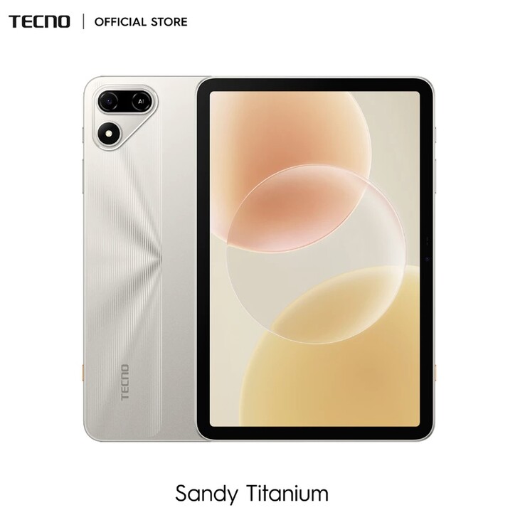 Il Tecno Megapad SE 2 nella versione Sandy Titanium.