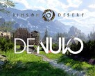 Viene mostrato il banner di Crimson Desert con il logo Denuvo
