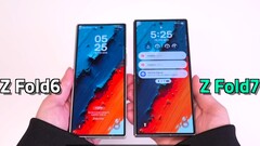 Un video hands-on di un manichino Samsung Galaxy Z Fold7, confrontato direttamente con il predecessore. (Fonte immagine: TheSinza, Youtube)