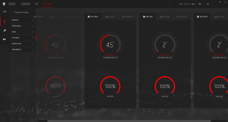 Profili termici in Alienware Command Center