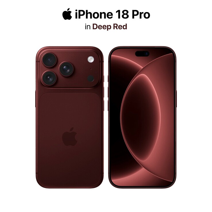rendering dell'iPhone 18 Pro in 