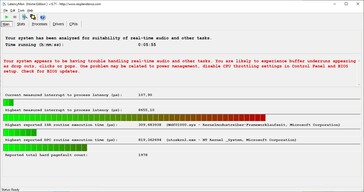 LatencyMon - Statistiche