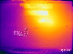 Temperature superficiali durante lo stress test (in basso)