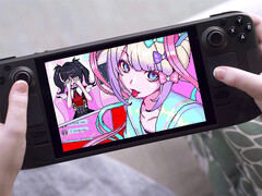 Il bundle Vibrant Visual Novels scadrà il 05 febbraio. Nella foto: Steam Deck con una schermata di Needy Streamer Overload sul suo schermo. (Fonte: Valve)