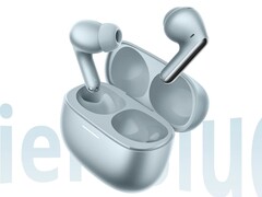 Il Redmi Buds 8 Pro in blu ghiacciaio.