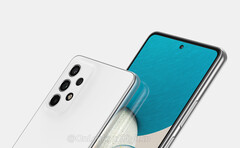 Il Galaxy A53 condivide il suo aspetto con il Galaxy A52s. (Fonte immagine: @OnLeaks & Digit)