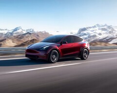 Il colore di vernice &quot;Midnight Cherry Red&quot; per la Tesla Model Y è disponibile in esclusiva presso Giga Berlin (Immagine: Tesla)