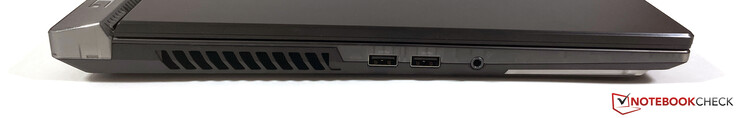 Sinistra: 2x USB-A 3.2 Gen.1 (5 Gbit/s), porta audio da 3,5 mm