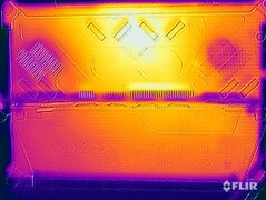 Test di sollecitazione delle temperature superficiali (posteriore senza cavalletto)