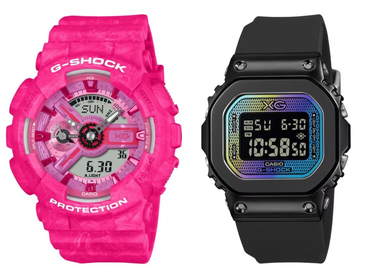 Il Casio G-Shock GMA-S110XG-4A (a sinistra) e GM-S5600XG-1 (a destra)