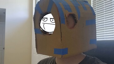 Misurazioni iniziali effettuate con una scatola di cartone