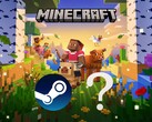 Il banner di Minecraft con il logo di Steam