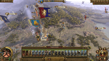 Un'immagine che mostra la mappa del mondo in Total War: Warhammer.
