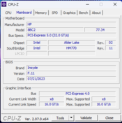 Scheda madre CPU-Z