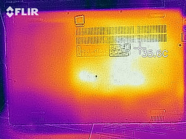 Distribuzione del calore sul lato inferiore (in idle)