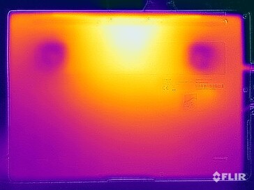 Temperature superficiali della prova di stress (in basso)