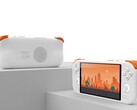 Palmare Mangmi AIR X in bianco e arancione con display e altoparlante posteriore. (Fonte: Mangmi)