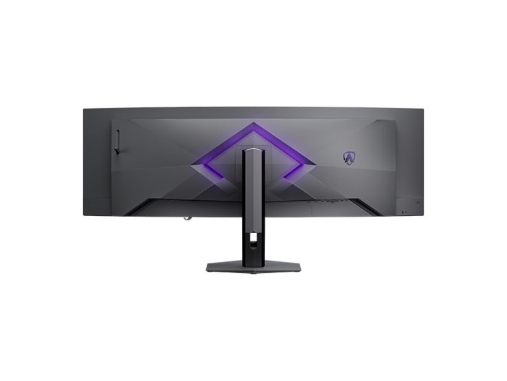 Vista posteriore del monitor da gaming AOC Agon Pro AGP497UCZD