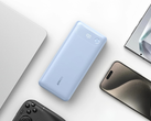 Banca di energia di Anker (20K, 87W, cavo USB-C integrato) in blu nebbioso
