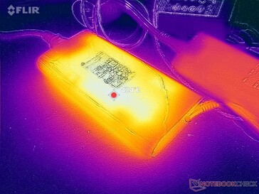 L'adattatore CA raggiunge oltre 47 C quando si utilizzano carichi impegnativi per lunghi periodi