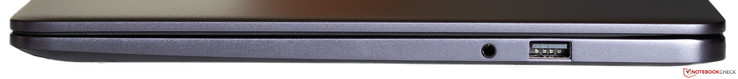 Lato Destro: porta audio combinata, 1x USB 2.0