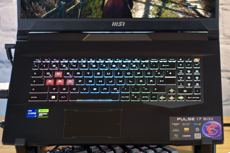 Tastiera e touchpad di MSI Pulse 17