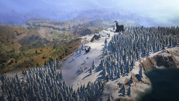 Un'immagine che mostra un paesaggio innevato a Wartales.