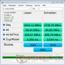 AS SSD Copy Bench - EX400U su ZenBook OLED con Core Ultra 9 288V