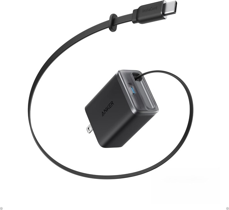 Il caricatore Anker Nano (35W, cavo USB-C retrattile incorporato). (Fonte: Anker)