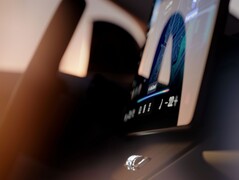 Primo piano del touchscreen centrale nell'abitacolo. (Immagine: Volvo)