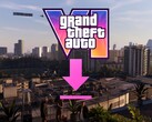 Banner per le dimensioni del file di GTA 6 con icona di download visibile