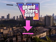 Banner per le dimensioni del file di GTA 6 con icona di download visibile