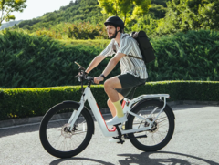 La bicicletta elettrica NIU BQi-C3 è dotata di due batterie intercambiabili con una capacità combinata di 920 Wh. (Fonte: NIU)