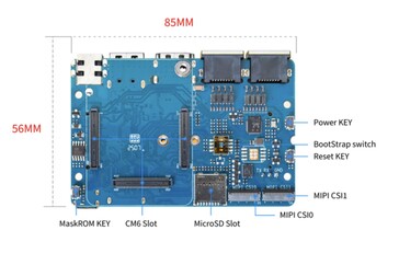 Scheda I/O per l'SBC Banana Pi CM6. (Fonte immagine: Banana Pi)