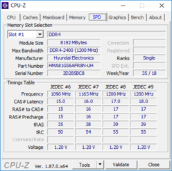 CPU-Z: SPD