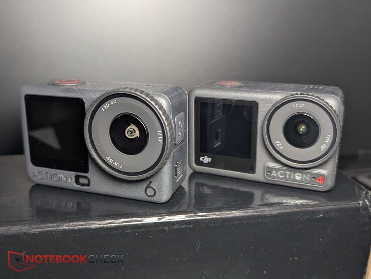 DJI Osmo Action 6 sinistro vs Action 4 destro