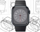 L'orologio Apple del brevetto è dotato di un alloggiamento staccabile per una maggiore funzionalità. (Fonte immagine: Apple (Watch Series 8)/USPTO - modificato)