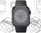 L'orologio Apple del brevetto è dotato di un alloggiamento staccabile per una maggiore funzionalità. (Fonte immagine: Apple (Watch Series 8)/USPTO - modificato)