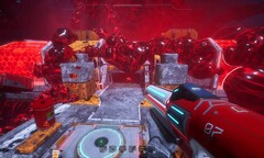 La schermata di Steam di Astrometica mostra un edificio ricoperto di goo rosso