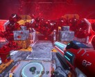 La schermata di Steam di Astrometica mostra un edificio ricoperto di goo rosso