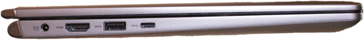 A sinistra: alimentazione, HDMI 1.4, USB 3.1 Gen1 Type-A, USB 3.1 Gen1 Type-C