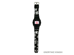Il nuovo orologio Casio G-Shock (nella foto) presenta un giocoso design in bianco e nero ispirato all&#039;iconica opera d&#039;arte &quot;Reach Out&quot; di Noritake. (Fonte immagine: @kinashiten su X/Twitter)