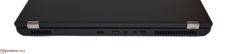Lato posteriore: USB 3.0 type A, HDMI, 2x Thunderbolt 3, porta ricarica