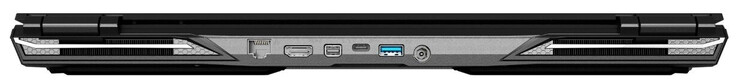 Lato posteriore: Gigabit Ethernet, HDMI 2.0, Mini DisplayPort 1.4, USB 3.2 Gen 2 (Tipo-C; DisplayPort), USB 3.2 Gen 1 (Tipo-A), alimentazione