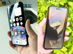 L'iPhone 14 Pro Max ha un aspetto piuttosto elegante con il suo display curvo. (Fonte: @lipilipsi)