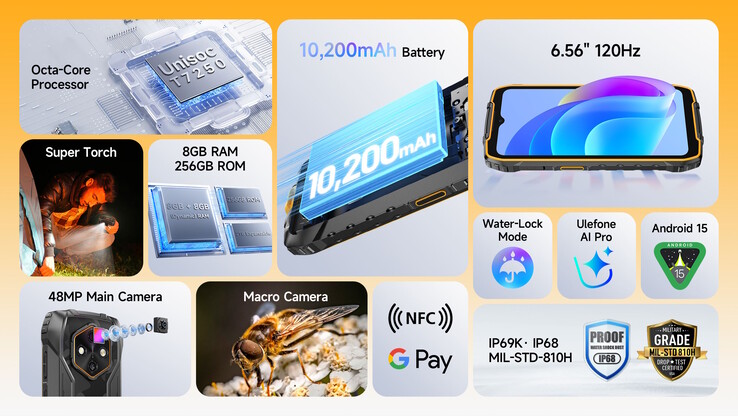 L'NFC è disponibile, ma non il 5G. (Fonte: Ulefone)