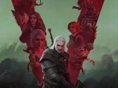 Immagine artistica di Geralt di The Witcher 3 e dei personaggi di supporto. (Fonte: CD Projekt Red)