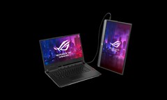 ROG Strix XG17AHPE collegato ad un portatile ASUS